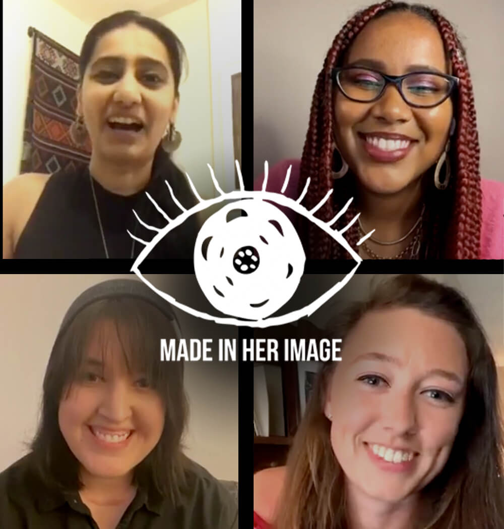 Aman Sahota, Sade Ndya, Julia Swain, and Alissa Rooney participate in an Instagram Live
